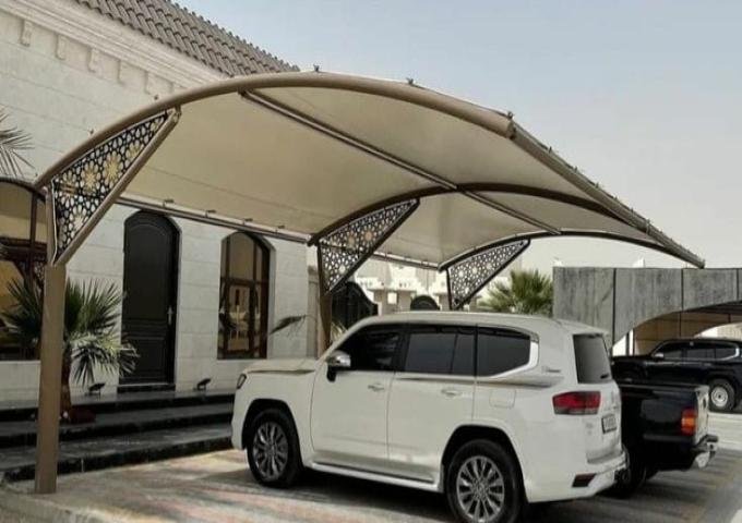 حدادة مظلات سيارات مواقف عامة حي العوالي